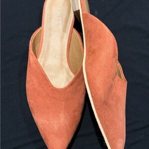 14th & Union Brown Suede Mules Pointed Toe